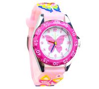 Vspek Reloj Infantil Niña, Mariposa Reloj Analogico Niños, Pulsera de Silicona Suave, Impermeable, Aprender La Hora, FáCil De Leer 3-13 Años, Regalo de Cumpleaños