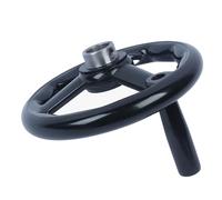 VSPLJQRXY Volante Manual 3 Brazos Ø100-200mm Baquelita Antideslizante Negro Volante De Fresado con Mango Giratorio Desmontable para Torno Fresadora(125 * 12mm)