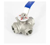 VSPPJYFG 1/2", 3/4", 1", 2" Acero Inoxidable 304 Rosca Tres vías Bola Tipo T Tipo L DN15 DN20 DN25 DN32 DN40 DN50(L Type,0.25 Inch)
