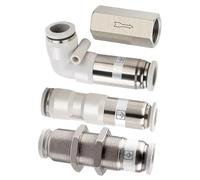 VSPPJYFG 10 válvulas de retención neumáticas de Aire, válvula antirretorno, Conector rápido de Manguera SPU SPV SPM de 4, 6, 8, 10 y 12 mm, mamparo Recto.(Spu-8)
