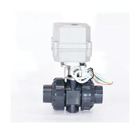 VSPPJYFG Cr201 DN 25 1'' Sello de PTFE de Dos Piezas AC110-230V 3/4/7 Cables Mini válvula de Bola de actuador eléctrico de PVC de plástico de 2 vías con Soporte SS