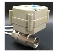 VSPPJYFG Válvula de Bola motorizada de Acero Inoxidable de 1/2'' con anulación Manual e indicador, 2 vías, DN15, grúa eléctrica, 12 V/24 V CC(DC12-CR201)