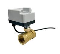 VSPPJYFG Válvula de Bola motorizada de latón de Tres vías de 1-1/2'', Tipo L, 220 V, 12 V, 24 V, con Interruptor Manual y Dos Controles.(24V-CR02)