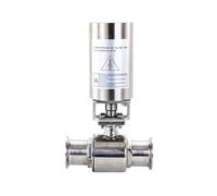 VSPPJYFG Válvula de Bola neumática de Doble vía con Abrazadera Triple de 1-1/2" y diámetro Exterior de 50,5 mm, de Simple Efecto, de Acero Inoxidable 304.