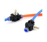 VSPPJYFG Válvula de Mariposa de 4 mm, 6 mm, 8 mm, 10 mm y 12 mm, Control de Flujo de Aire, Manguera, válvula Manual neumática, Conector a presión, 20/50/100 Unidades(Sa-10)