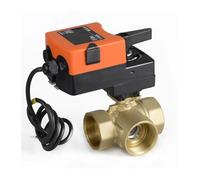 VSPPJYFG Válvula dosificadora Tipo T de Tres vías de 3/4'' CA/CC 24 V 0-10 V, moduladora de Encendido/Apagado for regulación de caudal o Control de Encendido/Apagado(4-20mA)