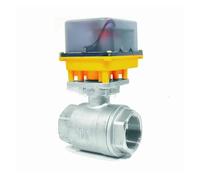 VSPPJYFG Válvula solenoide Miniatura Recta, pequeña válvula de Control eléctrica, CA 220 V, CC 12 V, CC 24 V, DN15-50, válvula de Bola motorizada de Acero Inoxidable(Dn32,12V)
