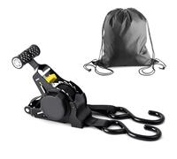 vsshe 1 Piezas Correas de Amarre con trinquete, Ajustable Cinchas de Amarre con Hebilla (25 mm x 3.3 m), Carga 800kg Tensor de Carraca para Motocicletas, Baca, Remolques, Carga, Bicicleta, Piraguas