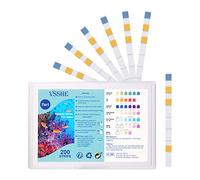 vsshe 200 PCS Tiras Reactivas para Acuario, 7 en 1 Test Agua Acuario, Tiras de Prueba Kit, Cloro Total, Nitratos, Nitritos, Dureza, Carbonatos Y Más Comprobación De La Calidad del Agua (200PCS)