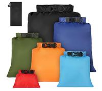 vsshe 6 Piezas Bolsas Estancas Impermeable, 1.5/2.5/3/3.5/5/8L Bolsas Secas Ligeras, Bolsas Estancas Ligeras Portátil, para Kayak, Senderismo, Rafting, Camping, Pesca, Ciclismo
