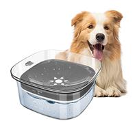 vsshe Bebedero Perro Antigoteo, 2 L Bebedero Antisalpicaduras Perro, Bebedero Lenta de Gatos, Tazón de Agua Flotante a Prueba Polvo, Bebedero Antiderrames para Mascotas Gatos (Negro)