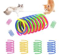vsshe Juguetes de Primavera para Gatos, 108 Piezas Muelles en Espiral para Mascotas, Muelle Colorido Juguete Gato, Juguetes Interactivos para Gatos, para Mascotas, Entrenar con Saltos