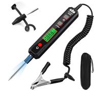 vsshe Probador de Circuito Automotriz de 0.8-100V con Voltímetro, Luz de Prueba de Pantalla de Retroiluminación LED Resistente, Probador de Tensión Bipolar, Probador de Voltaje de DC Bidireccional