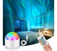 vsshe Proyector de cielo estrellado, cielo nocturno, olas del mar y luces del norte, con 16 colores regulable y mando a distancia, tres pantallas de lámpara, lámpara de proyector, luz nocturna para