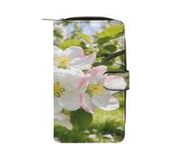 VstaDank Apple Blossom - Cartera larga de piel para mujer, con cremallera, bolsillo para monedas, gran capacidad, tarjetero