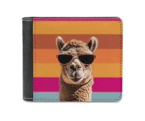 VstaDank Cartera de piel con lentes de sol para hombre, billetera plegable elegante y delgada con bolsillo frontal, tarjetero para tarjetas de crédito, monedero en efectivo