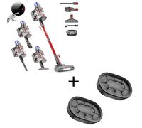 VSTOKY Aspiradora sin Cable V15 Pro MAX, 600W 58Kpa 75 Mins Escoba Aspirador Vertical Potente, Separación de Polvo de 1.8L Doble Taza Mejorada para Suelos, Agregar Pack de 2 HEPA