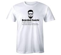 VSYNLOJN Bearded Funcle Superior Breed of Uncle Cool Fun Uncle Definition Men's T-Shirt White M