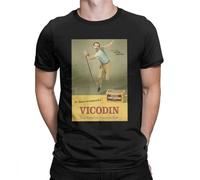 VSYNLOJN Dr House MD Montage T-Shirt Men Black XL