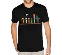 VSYNLOJN Funny Amazing Chemistry Experiment T-Shirt Science Test Tube Black L
