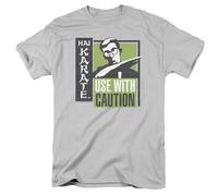 VSYNLOJN Hai Karate Cologne Karate Chop Use with Caution T Shirt Grey S