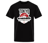 VSYNLOJN Tokyo Print T-Shirts I Don't Speak Japanese Design Man'S Black XXL
