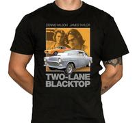 VSYNLOJN Two-Lane Blacktop Dennis Wilson James Taylor T Shirt Men Black XL