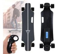 VsyPtyc Longboard eléctrico para desplazamientos, Longboard motorizado con Control Remoto, patineta eléctrica, Motor de 700 W, 4 Modos, Alcance de 24 km, Apto para Adultos A