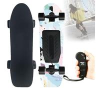 VsyPtyc Patineta eléctrica con Control Remoto, Longboard motorizado para Adultos, Capacidad de Carga de 150 kg/330 LB, ángulo de Ascenso de 30°, Adecuada para Principiantes A