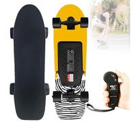 VsyPtyc Patineta eléctrica Longboard con Control Remoto, patineta eléctrica portátil, 4 Modos, Capacidad de Escalada hasta un 30%, para Adultos, Principiantes y Adolescentes A