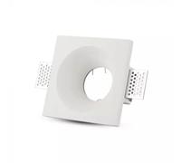 VT-3641 - Portafoco empotrable oculto, cuadrado, escayola, GU10, diámetro de 120 x 120 x 40 mm