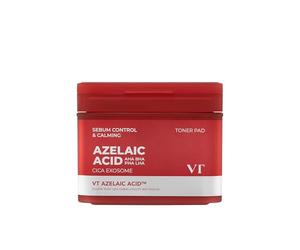 VT Cosmetics AZ Care Set de 60 almohadillas, almohadillas tonificantes con ácido azelaico y extracto de Centella Asiatia para una piel radiante y sebo control
