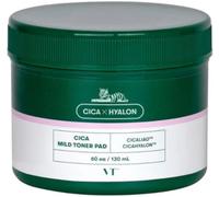 VT Cosmetics Cica Tónico suave Almohadillas exfoliantes 60 un.
