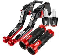 VTAIEX Accesorios para motocicletas Accesorios CNC Para Motocicletas, Palancas De Embrague Freno Plegables Y Extensibles Para Honda VFR1200 F 2010-2016, Juego Manijas Ajustables(Rosso)