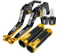 VTAIEX Accesorios para motocicletas Accesorios CNC Para Motocicletas, Palancas De Embrague Freno Plegables Y Extensibles Para Honda VFR1200 F 2010-2016, Juego Manijas Ajustables(Jaune)