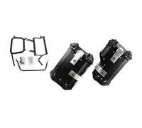 VTAIEX Caja de Almacenamiento Accesorios para Motocicleta, Alforjas De Aleación Aluminio, Soporte para, Portaequipajes, Caja Lateral con Cerradura, 38/45 L, para Benelli TRK502X(Nero,38L)