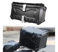 VTAIEX Caja de Almacenamiento Accesorios para Motocicleta, Alforjas De Aleación Aluminio, Soporte para, Portaequipajes, Caja Lateral con Cerradura, 38/45 L, para Benelli TRK502X(Nero,45L)