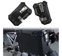 VTAIEX Caja de Almacenamiento para Benelli TRK502X TRK 502X Accesorios De Motocicleta Alforjas Equipaje Aleación Aluminio Caja Lateral Alforja con Cerradura Y Manija(Nero)