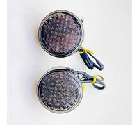 VTAIEX Luz de motocicleta 1 Par De Luces Indicadoras De Señal De Giro Para Motocicleta Ámbar, Lámpara Universal Para Motocicleta ATV Scooter Para Harley Para Davidson Para Chopper Para Bobber(A Lens)