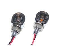 VTAIEX Luz de motocicleta Indicadores De Señal De Giro Para Motocicleta, Luz Intermitente Ámbar De 8mm Para Motocicleta Para Harley Softail Fat Boy Lo Para Touring Glide, 2 Uds.(Nero)