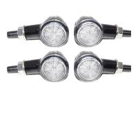 VTAIEX Luz de motocicleta Indicadores Tipo Bala De Motocicleta, Lámpara Blanca Ámbar, Luz De Señal De Giro Para Motocicleta Para Harley Chopper Bobber Para Cafe Racer(4pcs Black)