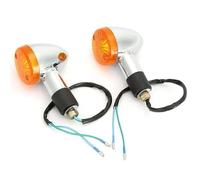 VTAIEX Luz de motocicleta Luces De Señal De Giro Para Motocicleta, Intermitentes Ámbar Para La Mayoría De Motocicletas Con Rosca De 10mm Para Harley, Para Davidson Y Para Honda(Orange lens)