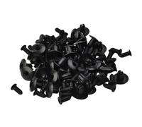 VTAIEX Sujetadores de Clip 100 Uds 8mm Remaches De Plástico Tornillos De Sujeción Parachoques De Coche Guardabarros Remache Negro Clips De Coche Cuerpo Mixto Retenedor Pin Remache Parachoques