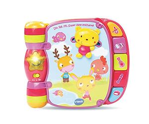 VTech 166705 - Juguete Musical, Libro Interactivo para Escuchar Notas Famosas Do, Re, Mi, 6-36 Meses, Azul [Versión en francés]