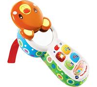 Vtech 502703 - Teléfono móvil de juguete para bebés | Cuatro botones enseñan sentimientos, números, colores y primeras palabras, con 3 canciones y 15 melodías. De 3 a 24 meses