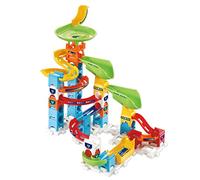 VTech 529603 Marble Rush - Juego de Doble Gota, Juguetes de construcción para niños con 5 canicas y 47 Piezas de construcción, Juego de Pistas para niños y niñas, Juguete de construcción codificado