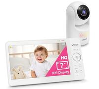 VTech [Actualización 2025 Monitor de bebé con visualización IPS de 7 Pulgadas, cámara panorámica con Zoom panorámico, Monitor de Video sin WiFi con cámara y Audio, luz Nocturna Multicolor