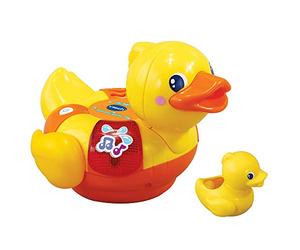 VTech Agua animalitos Pequeño Patito, Pato para bañera, Juguete electrónico para Jugar en la Hora del baño, Incluye Voces, Sonidos, Luces y Canciones (3480-516122)