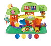 VTech - Árbol tobogán Interactivo Lanzabolas, Juguete para niños +1 año, Lanza Las Bolas y aprende números, Animales, Colores, Versión ESP