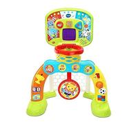 VTech-Baby Centro de Deportes Basket-GOL, Portería de fútbol, Canasta de Baloncesto y Diana, Efectos Especiales y respuestas interactivas, Incluye Tres Pelotas, Marcador LED (80-533522), versión ESP